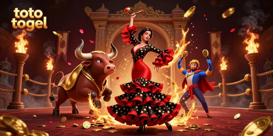 Experience winning excitement with toto togel in this vibrant 3D casino scene featuring dynamic characters and gambling elements.