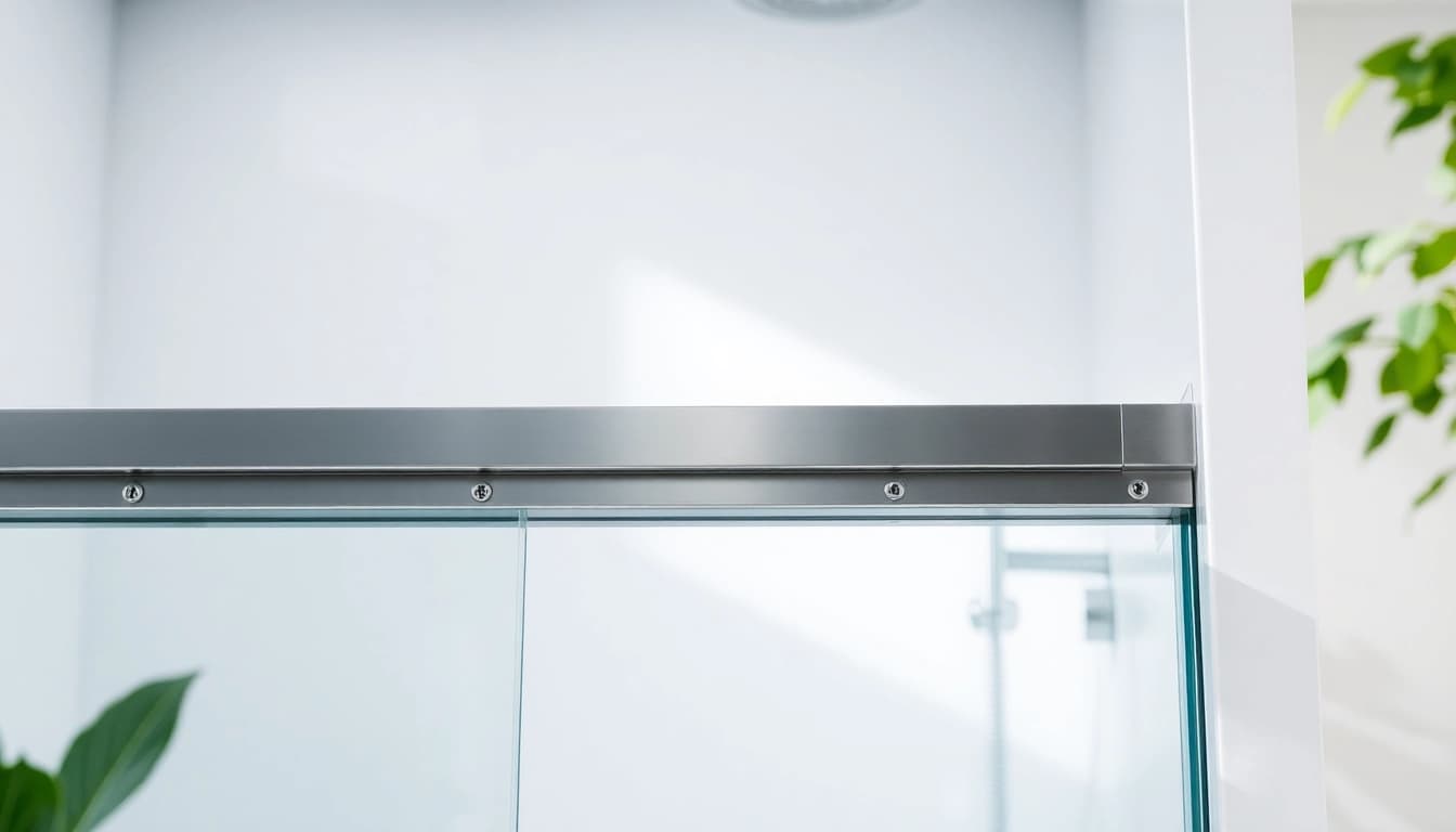 Stylish shower screen sliding door enhancing modern bathroom design with elegance.