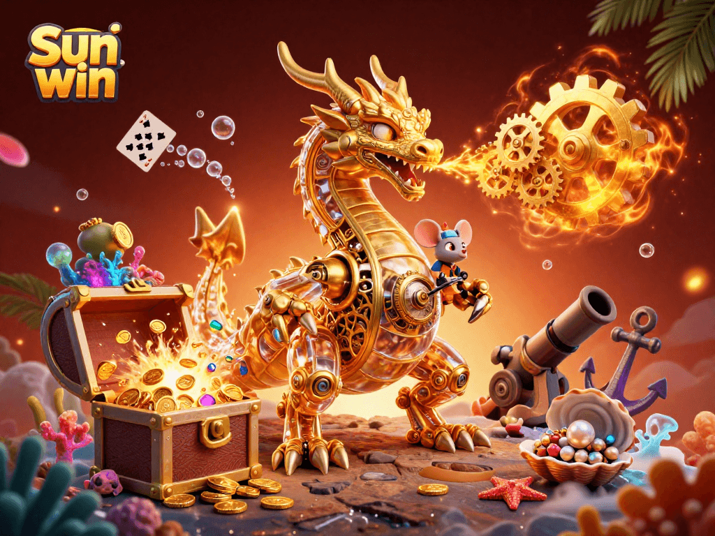 Engage in thrilling games at Sun win, featuring a golden dragon and underwater treasures.