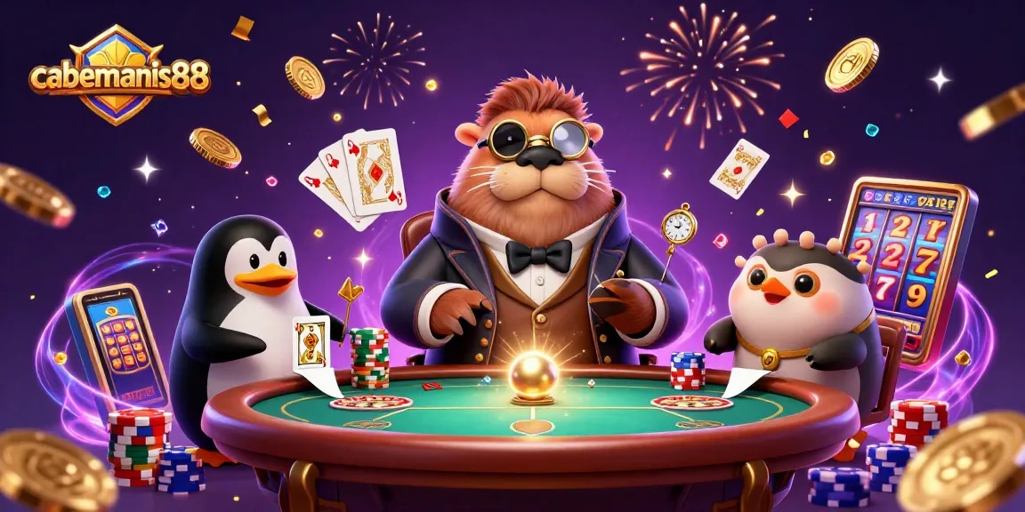 Experience cabemanis88's exciting underwater poker game with creative characters and dynamic casino elements.