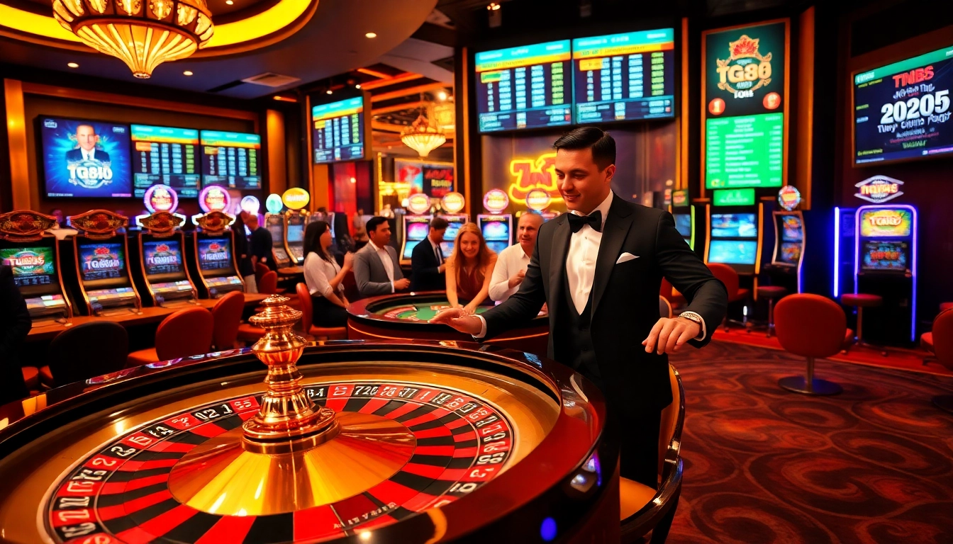 Experience thrilling games at https://tg88.name with vibrant casino tables and eager gamblers.