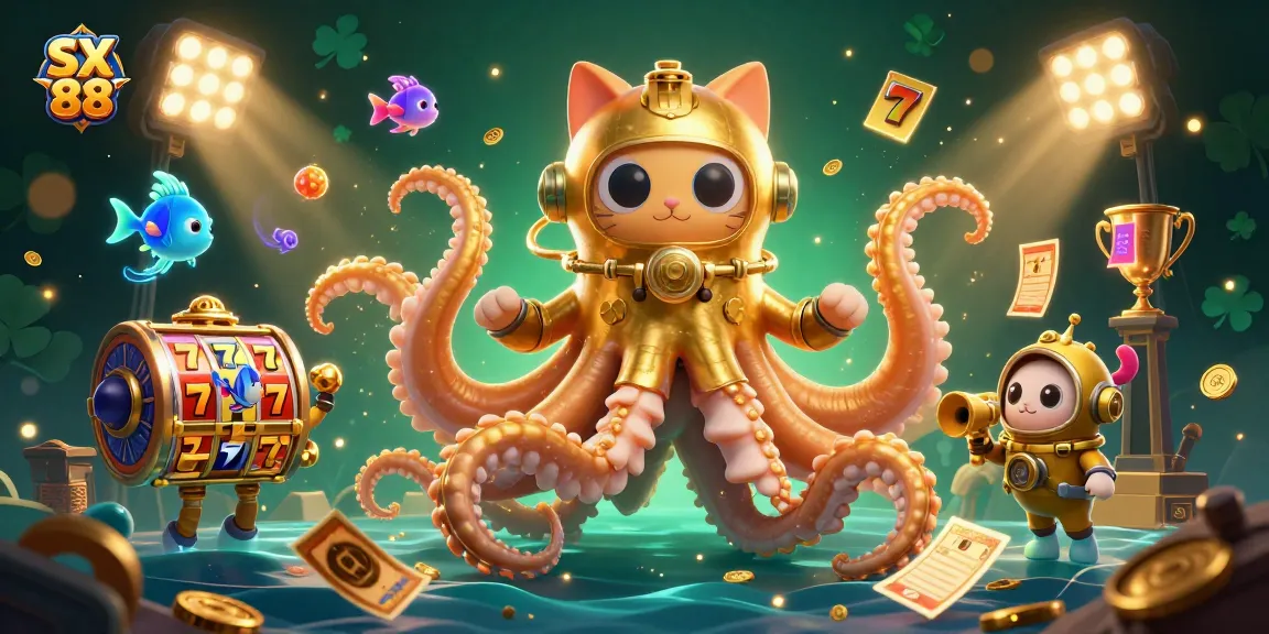 SX 88 players dive into winning slots and jackpots with a kraken under the sea.