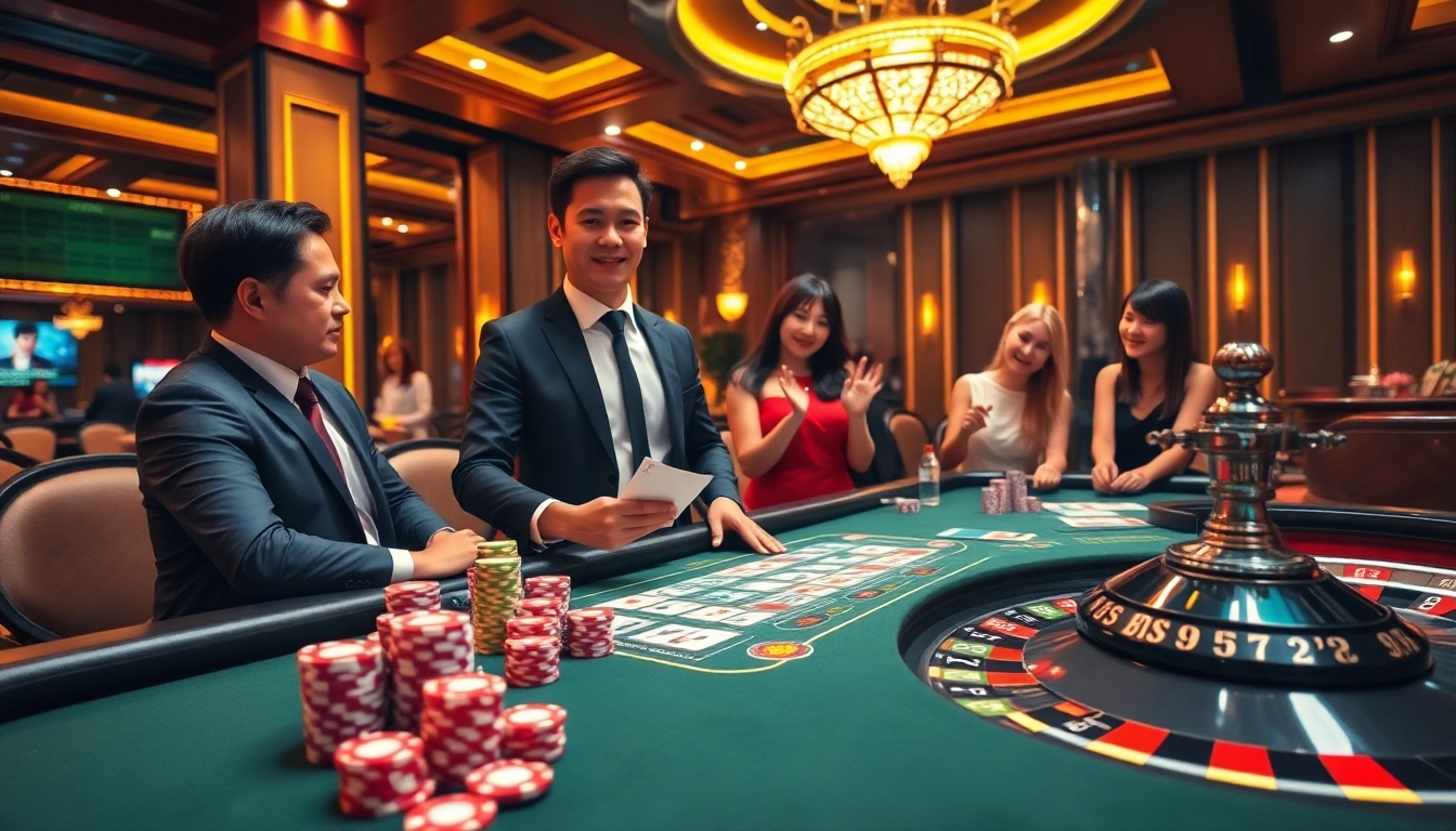 Experience the thrill of SV388 with engaging online gambling visuals featuring poker chips and a roulette wheel.
