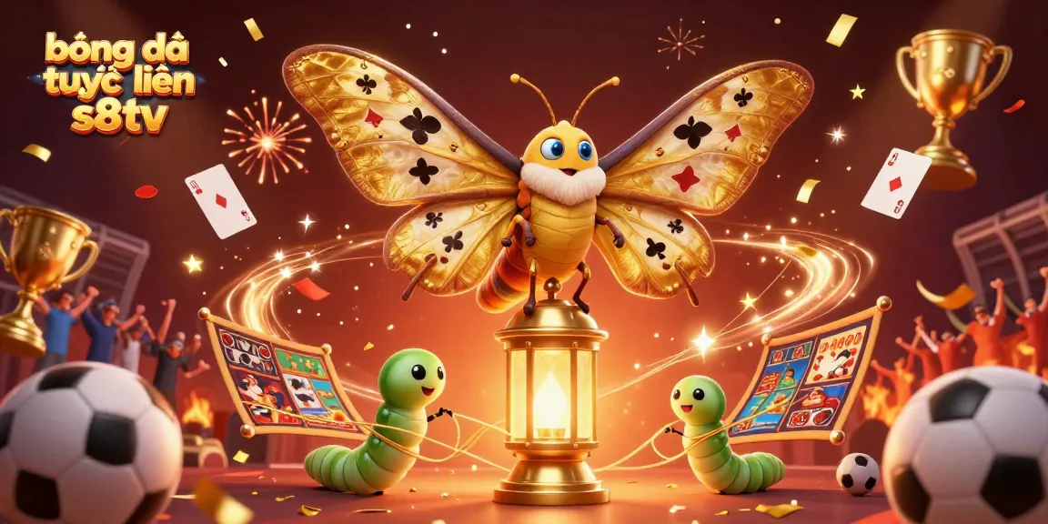 Experience the excitement of bóng đá trực tuyến s8tv with vibrant soccer scenes and golden trophies.