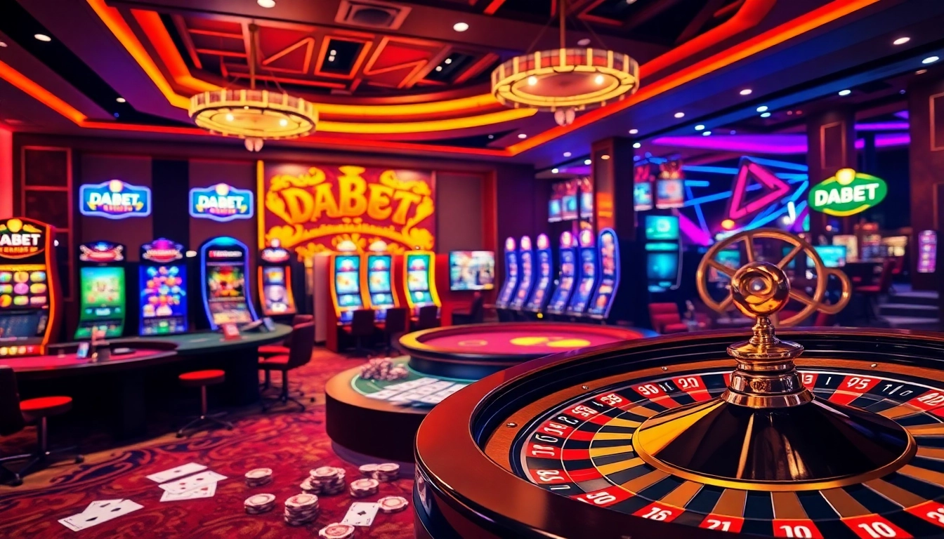 DABET offers an immersive online casino experience with exciting tables, slots, and poker games.