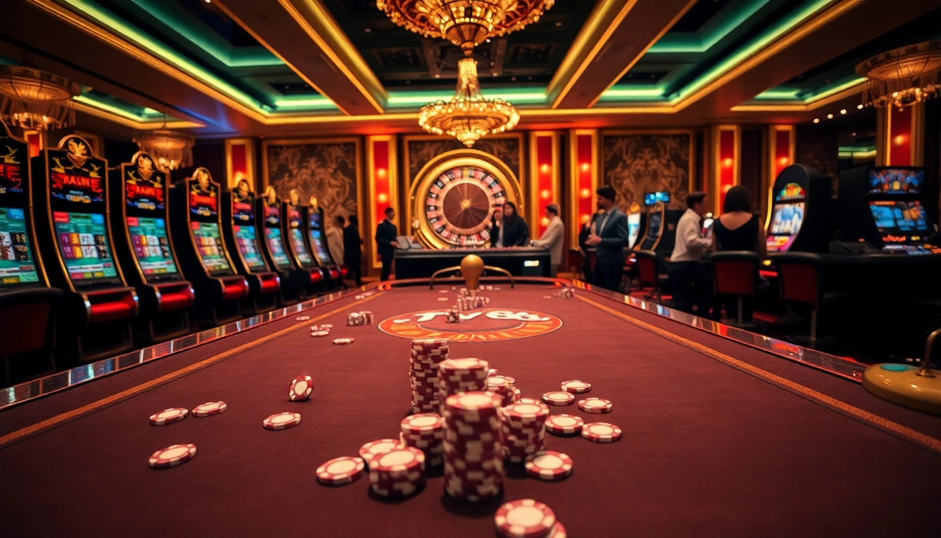 Experience the excitement at TV88 with vibrant casino tables and engaging games.