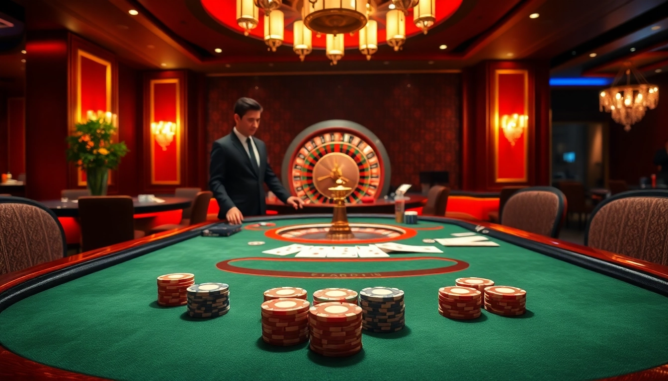 Experience U888 excitement at an elegant poker table featuring high-stakes chips and cards.