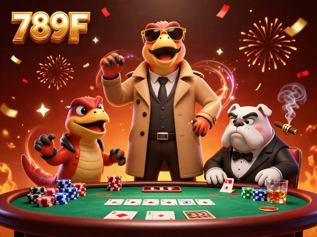 Engage with thrilling 789F casino adventures as cartoon raptors attempt to enter a VIP lounge