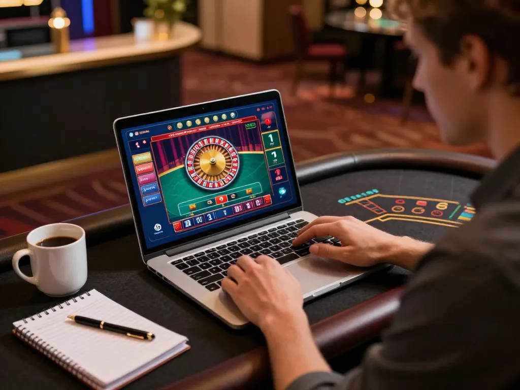 Playing an exciting online casino game on LODE88 with vibrant visuals and engaging strategy elements.