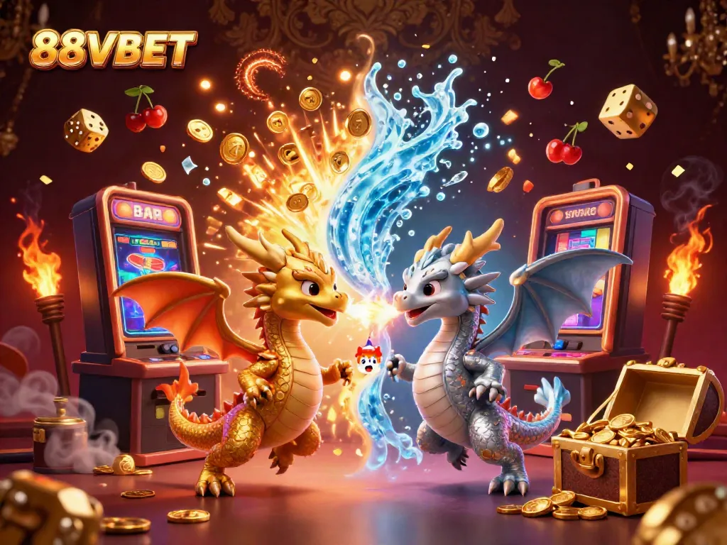 Experience the excitement at 88VBET with vibrant dragons and jackpot elements in a stunning 3D scene!