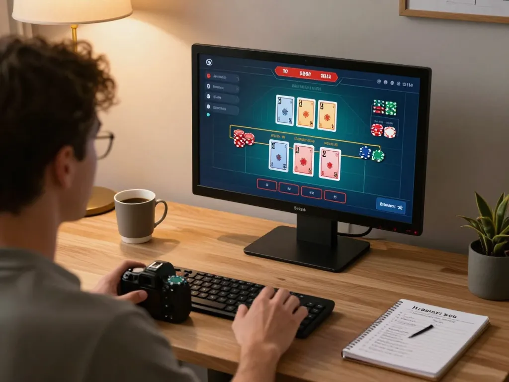 Engaging online baccarat gameplay at lc88 with visible cards and player strategy notes.
