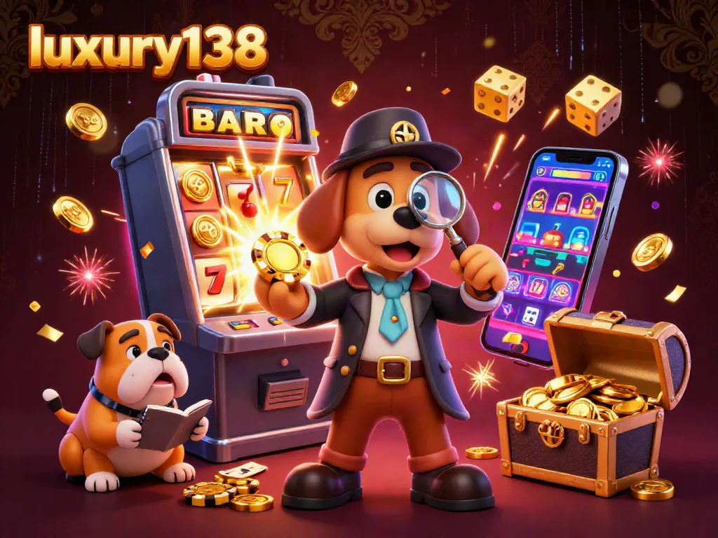 Play winning games with luxury138 in a vibrant casino scene full of excitement and rich details.