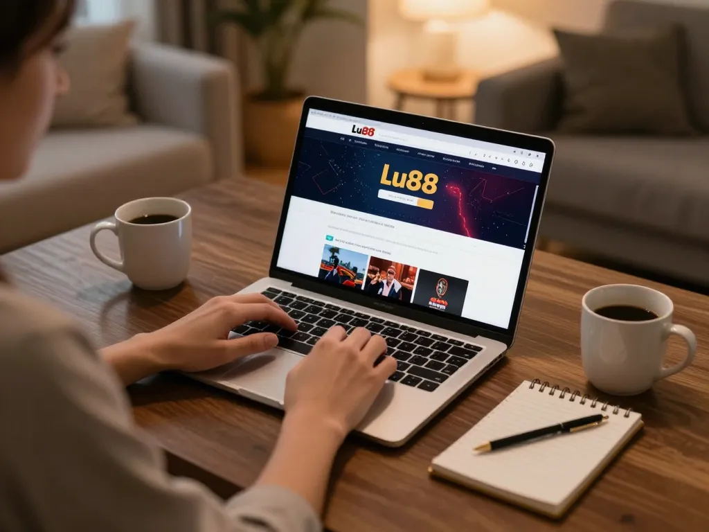 Engaging in strategic gameplay on Lu88 within a cozy home environment, enhancing user experience.