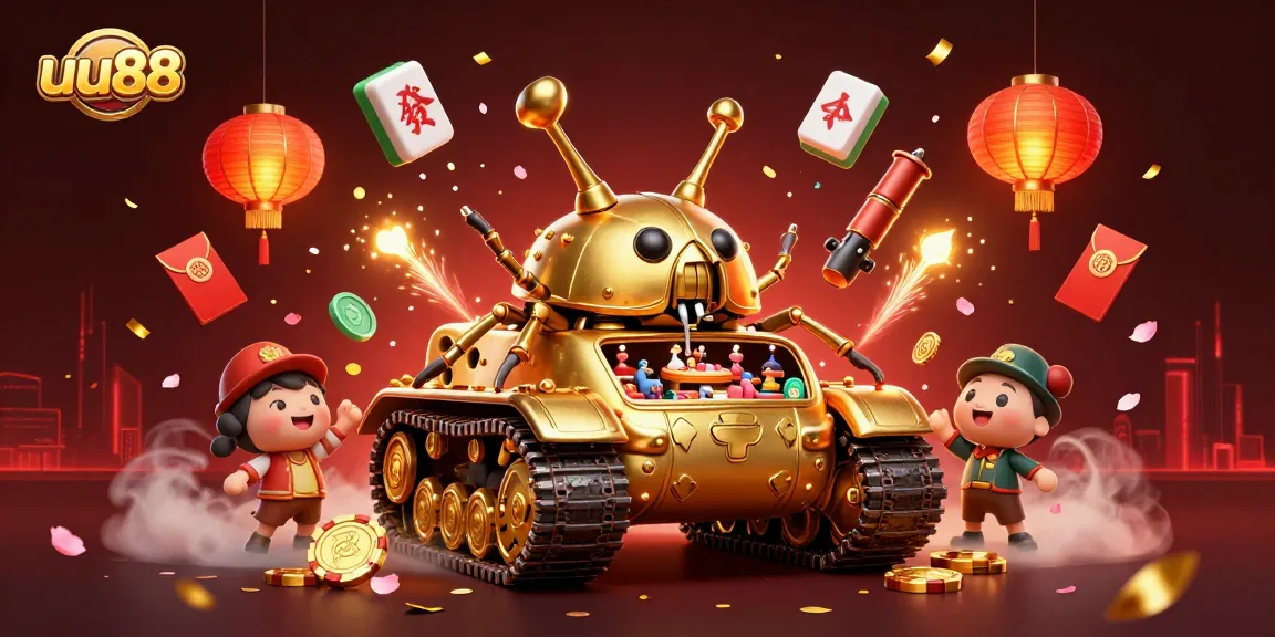 Experience the excitement at uu88 with a dynamic casino scene created in vibrant 3D decoration.