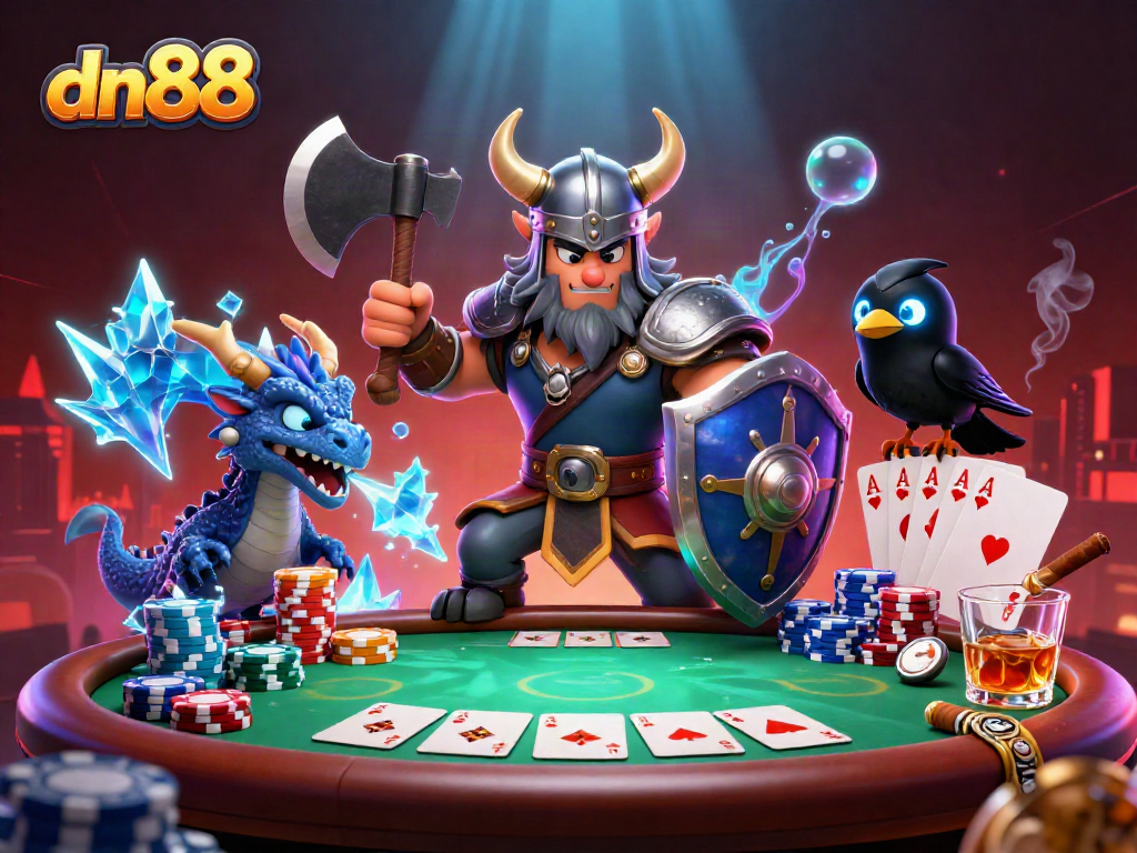 Experience thrilling gaming action with dn88 in a vibrant 3D casino scene featuring dynamic characters.