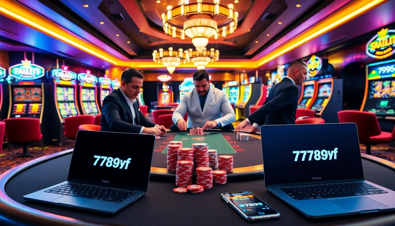Engage in thrilling online gambling at 789f with vibrant casino tables and games.