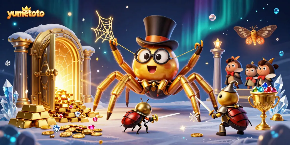 Experience excitement with Yumetoto as the giant golden tarantula weaves its web of fortune.