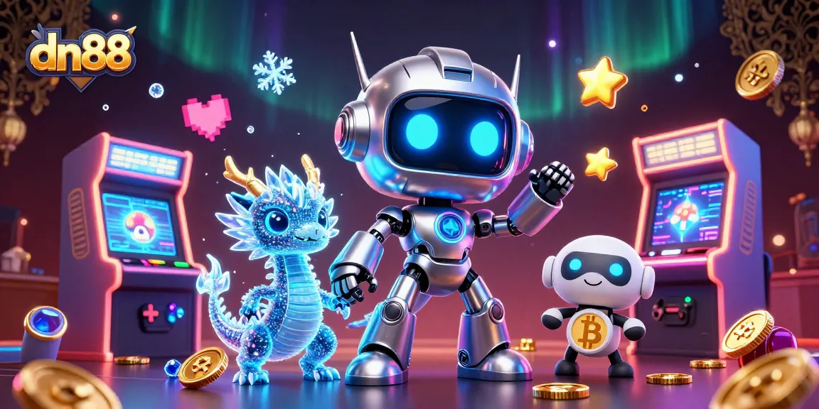 Experience thrilling gaming action at dn88 with a vibrant 3D digital illustration showcasing dazzling casino elements.