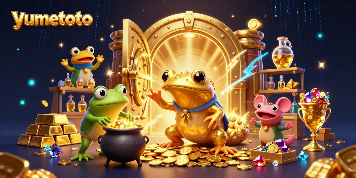 Spin your luck with yumetoto and discover golden treasures in this fantasy casino scene.