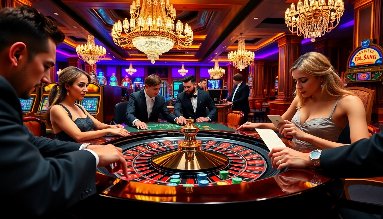 Playing high-stakes roulette at du88 casino, featuring vibrant poker chips and an elegant dealer.
