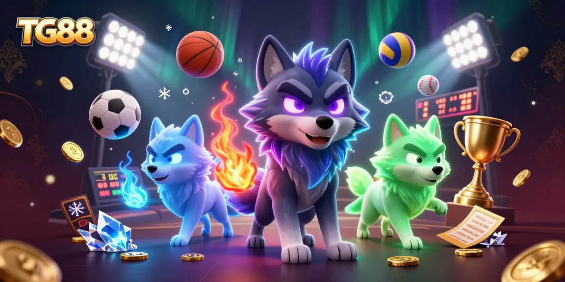Engage with exciting gaming experiences at TG88 featuring dynamic 3D illustrations of gambling fun.