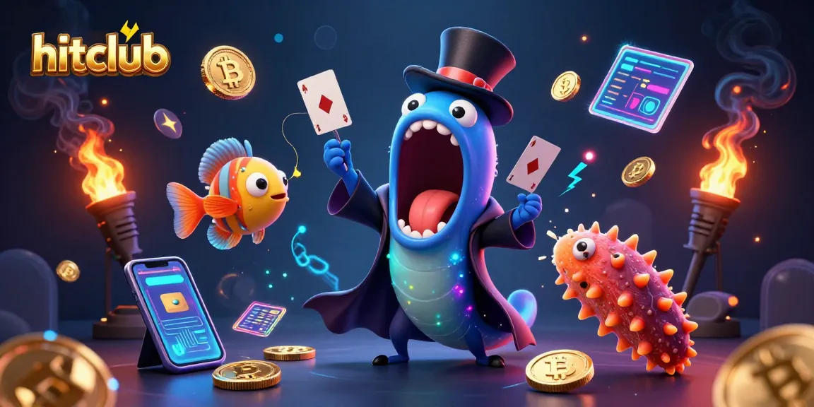 hitclub engages players with a vibrant 3D illustration of deep-sea creatures in a magical casino scene.