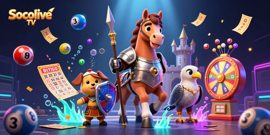 Engage with Socolive TV during live gambling action featuring colorful lottery elements.