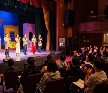 Live performance scene at ROKOK88 theater showcasing modern entertainment culture.
