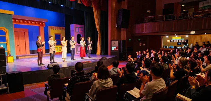 Live performance scene at ROKOK88 theater showcasing modern entertainment culture.