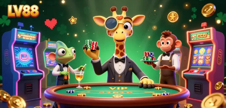 Experience LV88 action with vibrant characters, detailed casino themes, and intense gameplay.